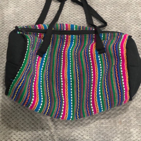 Tri color duffel bag 100% cotton - Picture 2 of 4